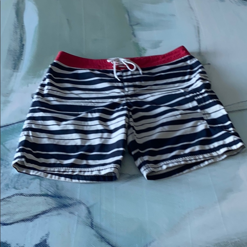 J. Crew Swim Trunk Striped Board Shorts